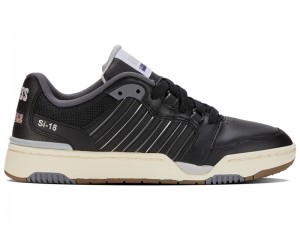 Black / Grey / White K-Swiss SI-18 RIVAL Men's Lifestyle Shoes | MYDAL-3974