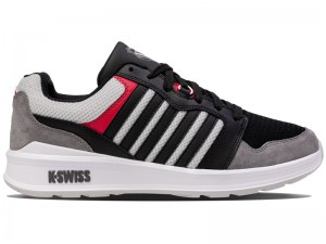 Black / Red K-Swiss RIVAL TRAINER T Men's Lifestyle Shoes | YGZNJ-8527