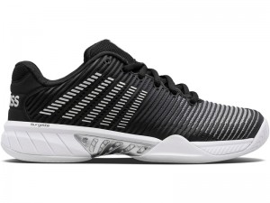 Black / White / Silver K-Swiss HYPERCOURT EXPRESS 2 Women's Tennis | HJNOV-6849