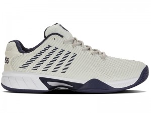 Grey / Navy K-Swiss HYPERCOURT EXPRESS 2 Kids' Tennis | YXLOM-0568