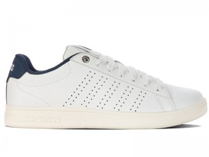 White K-Swiss BASE COURT Men's Lifestyle Shoes | IWJXZ-7096