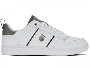 White / Black / Grey K-Swiss LOZAN MATCH LTH Men's Lifestyle Shoes | UJMFB-1475