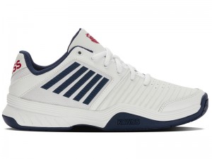 White / Blue K-Swiss COURT EXPRESS Men's Tennis | ARYJL-1804