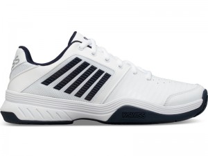 White / Navy K-Swiss COURT EXPRESS Men's Tennis | ZHKAN-9345