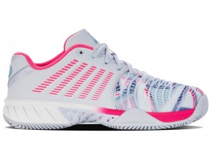 White / Pink K-Swiss EXPRESS LIGHT 3 PADEL Women's Lifestyle Shoes | GTCNX-5731