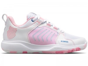 White / Purple Pink K-Swiss ULTRASHOT TEAM Women's Tennis | FNVZC-3205