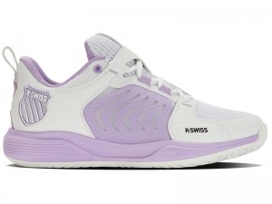 White / Purple Rose K-Swiss ULTRASHOT TEAM Women's Tennis | HBRIW-4632