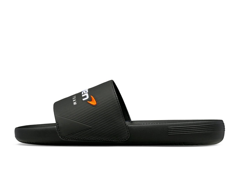 Black K-Swiss SLIDE SANDAL X MCLAREN Men's Lifestyle Shoes | CXOZD-7029