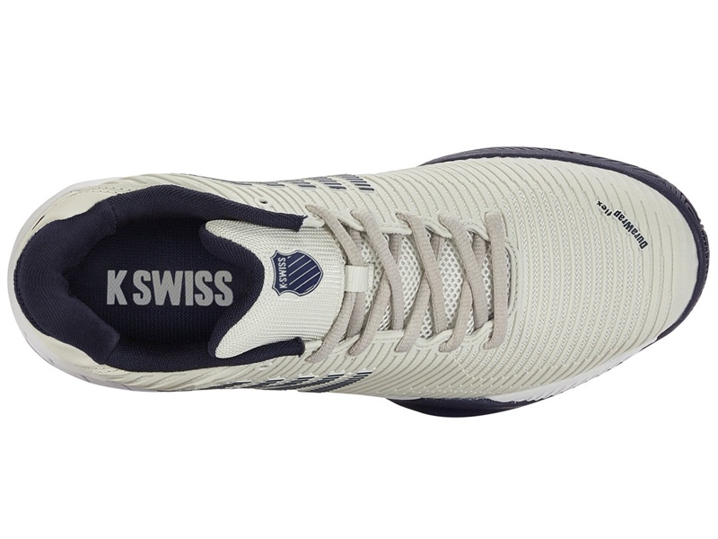 Grey / Navy K-Swiss HYPERCOURT EXPRESS 2 Kids' Tennis | YXLOM-0568