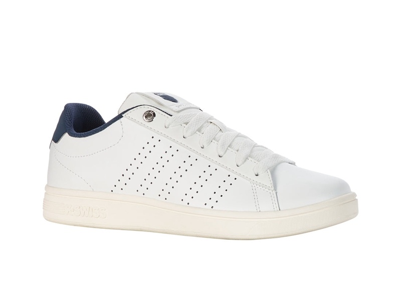 White K-Swiss BASE COURT Men's Lifestyle Shoes | IWJXZ-7096