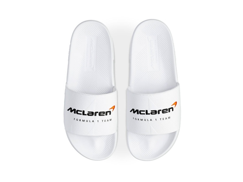 White K-Swiss SLIDE SANDAL X MCLAREN Women's Lifestyle Shoes | AOICB-9486