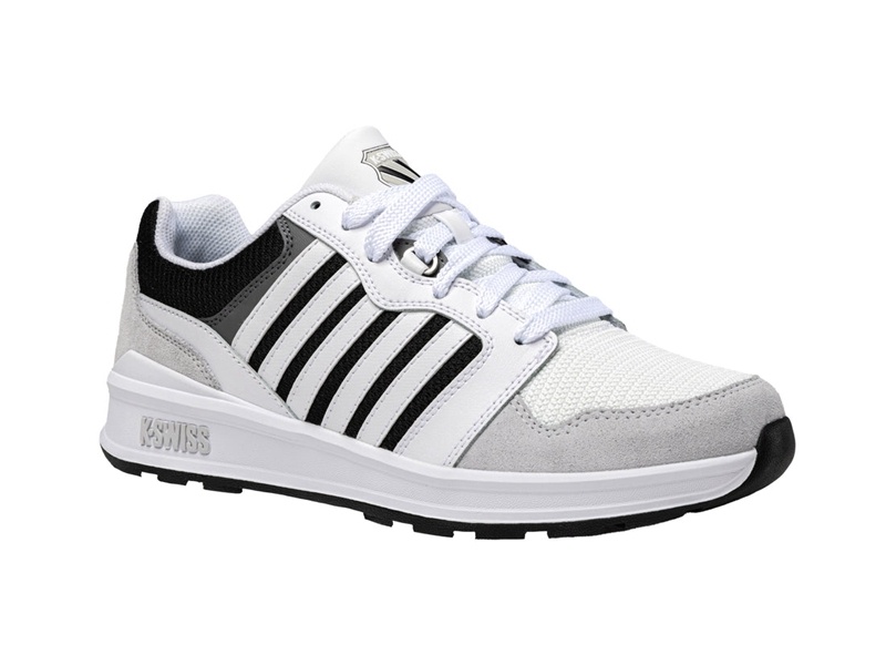 White / Black K-Swiss RIVAL TRAINER T Men's Lifestyle Shoes | TLSGJ-4890