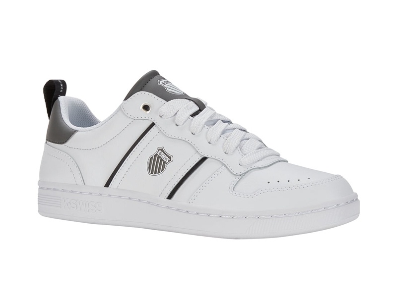 White / Black / Grey K-Swiss LOZAN MATCH LTH Men's Lifestyle Shoes | UJMFB-1475