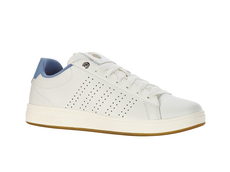 White / Blue / Brown K-Swiss BASE COURT Men's Lifestyle Shoes | ZETVA-6438