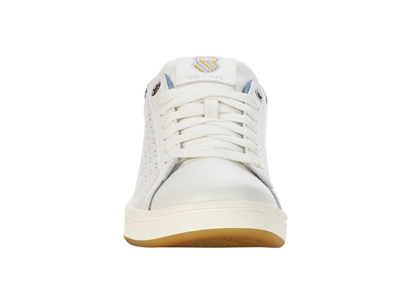 White / Blue / Brown K-Swiss BASE COURT Men's Lifestyle Shoes | ZETVA-6438