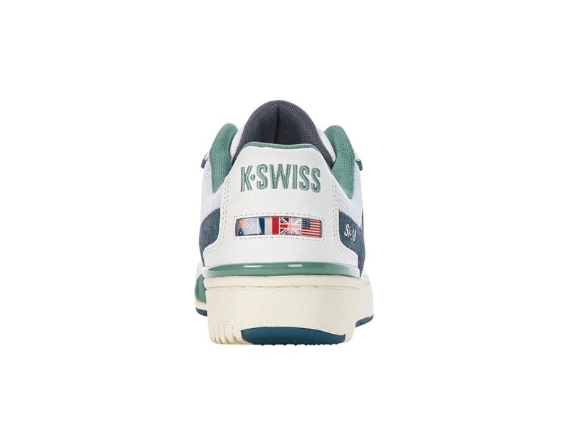 White / Blue / Green K-Swiss SI-18 RIVAL Men's Lifestyle Shoes | LNXFR-9712