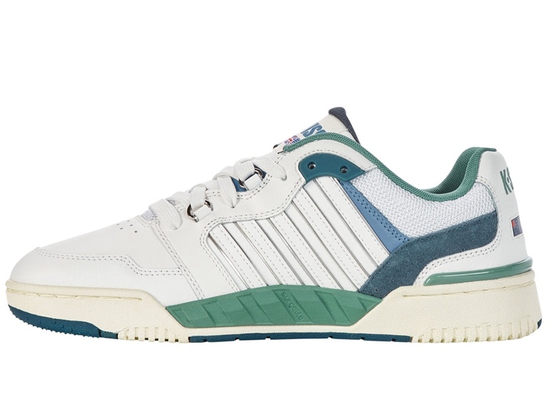 White / Blue / Green K-Swiss SI-18 RIVAL Men's Lifestyle Shoes | LNXFR-9712