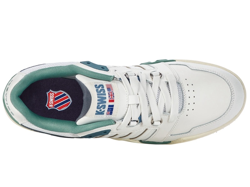 White / Blue / Green K-Swiss SI-18 RIVAL Men's Lifestyle Shoes | LNXFR-9712