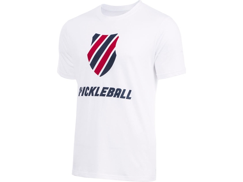 White / Blue / Red K-Swiss PICKLEBALL T-SHIRT Men's Tennis | ORKQD-1064