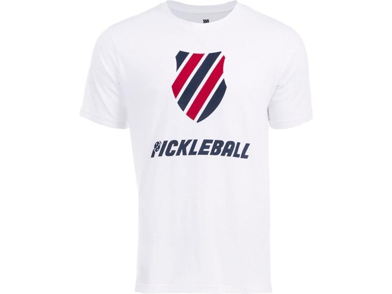 White / Blue / Red K-Swiss PICKLEBALL T-SHIRT Men\'s Tennis | ORKQD-1064