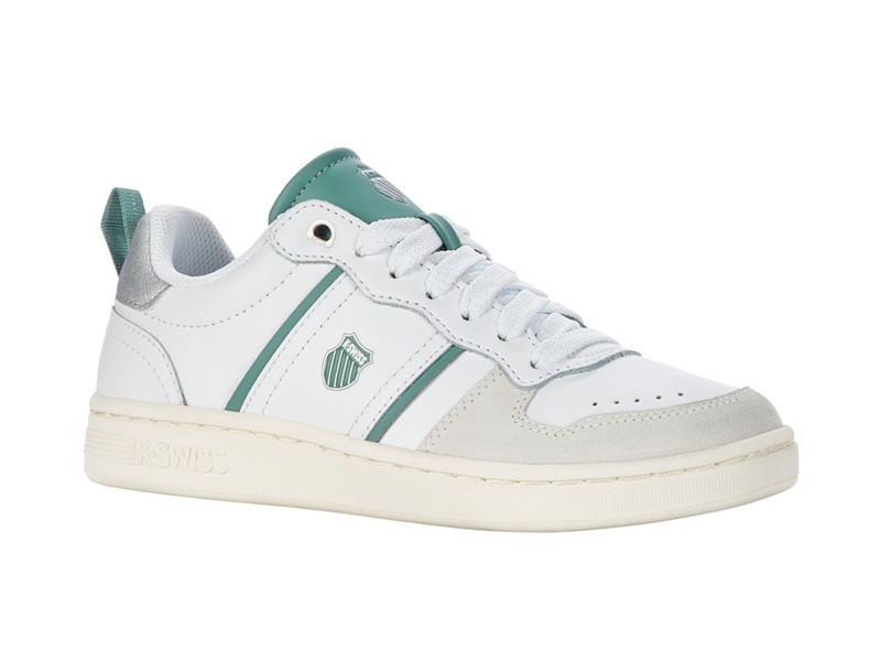 White / Green K-Swiss LOZAN MATCH LTH Women's Lifestyle Shoes | YNTJU-8576