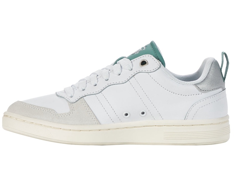 White / Green K-Swiss LOZAN MATCH LTH Women's Lifestyle Shoes | YNTJU-8576