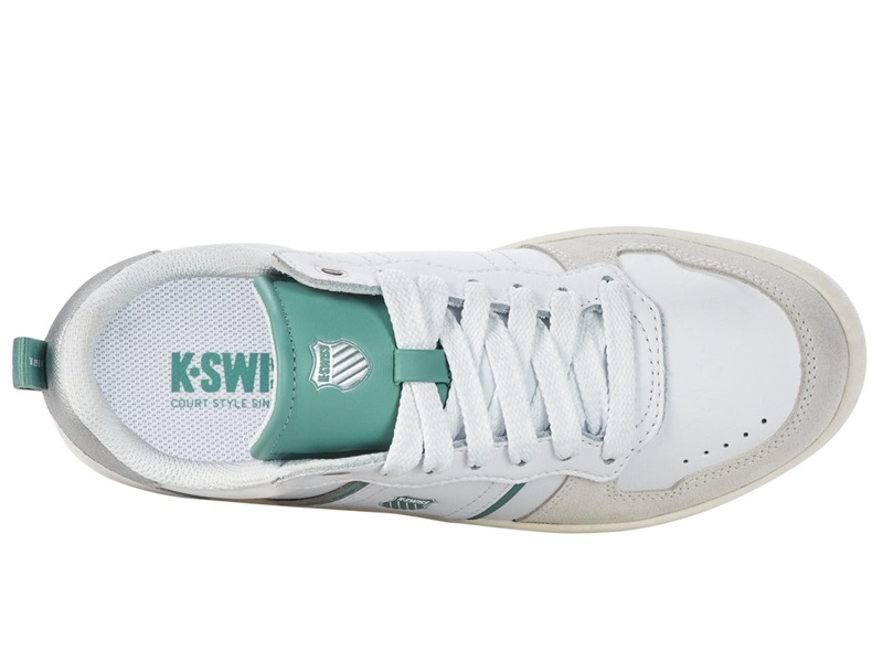 White / Green K-Swiss LOZAN MATCH LTH Women's Lifestyle Shoes | YNTJU-8576