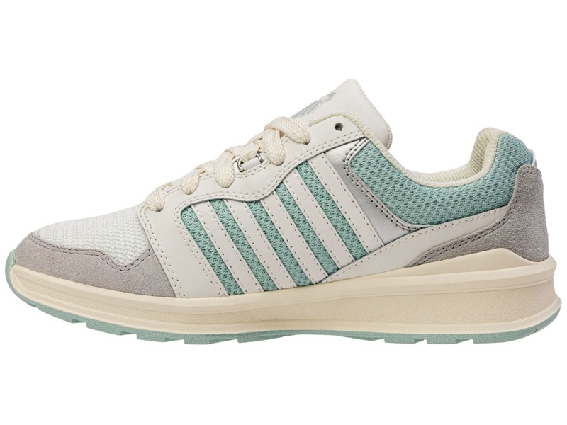 White / Green K-Swiss RIVAL TRAINER T Women's Lifestyle Shoes | XEMYU-8913