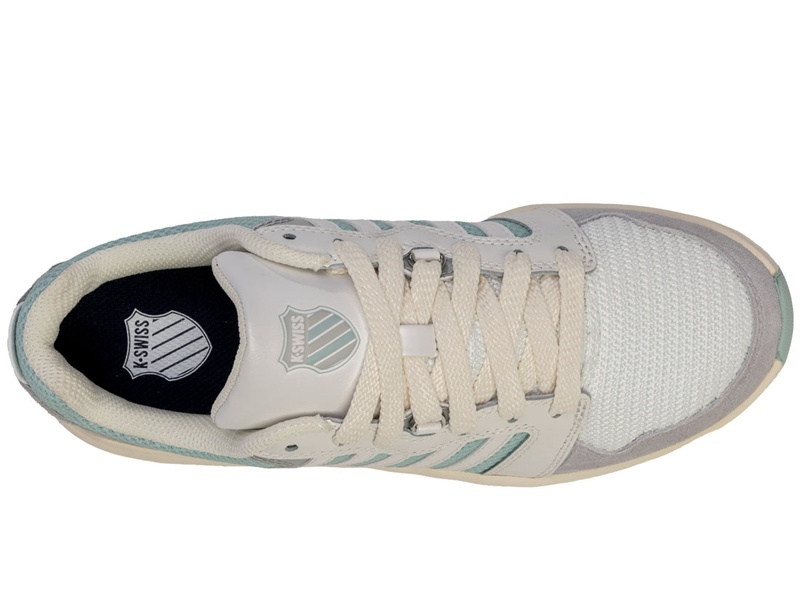 White / Green K-Swiss RIVAL TRAINER T Women's Lifestyle Shoes | XEMYU-8913