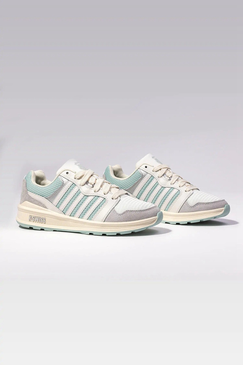 White / Green K-Swiss RIVAL TRAINER T Women's Lifestyle Shoes | XEMYU-8913