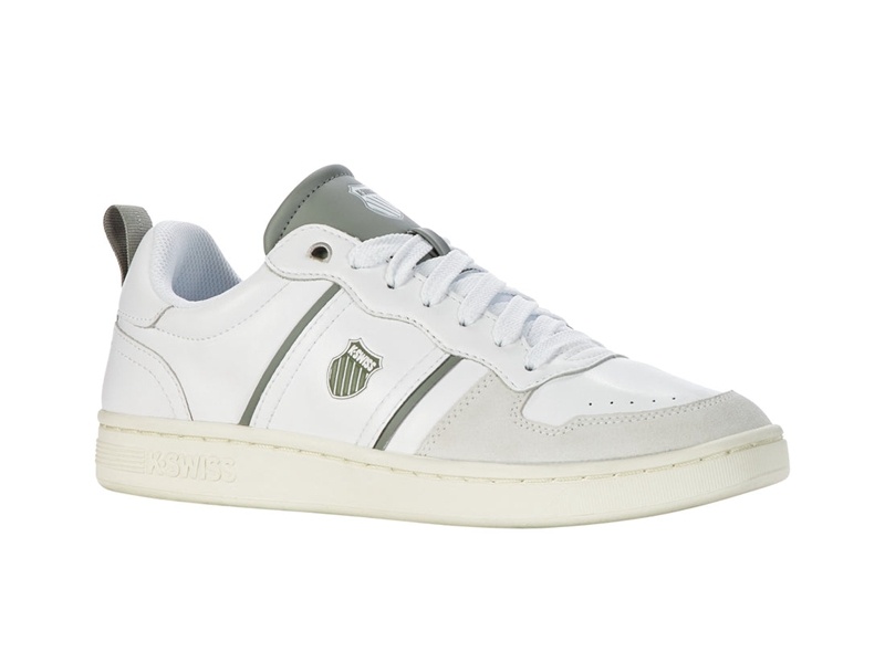 White / Grey K-Swiss LOZAN MATCH LTH Men's Lifestyle Shoes | UVGWP-0741