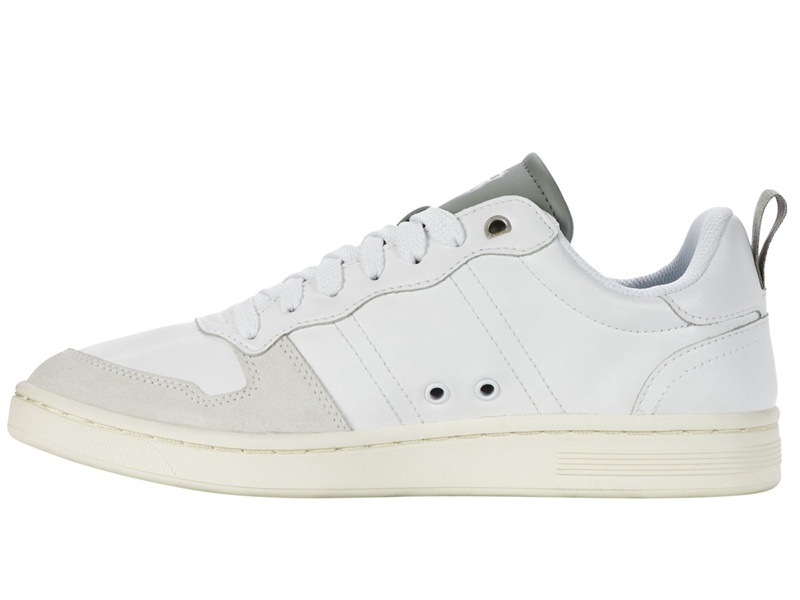 White / Grey K-Swiss LOZAN MATCH LTH Men's Lifestyle Shoes | UVGWP-0741