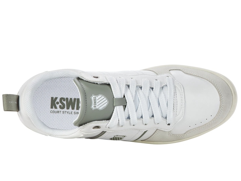 White / Grey K-Swiss LOZAN MATCH LTH Men's Lifestyle Shoes | UVGWP-0741