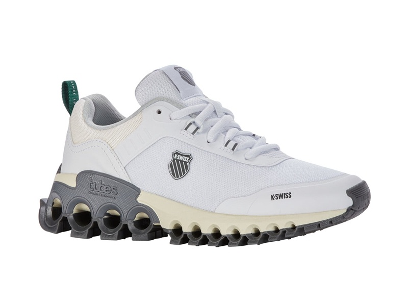 White / Grey K-Swiss TUBES GRIP Women's Lifestyle Shoes | UKGBH-3614