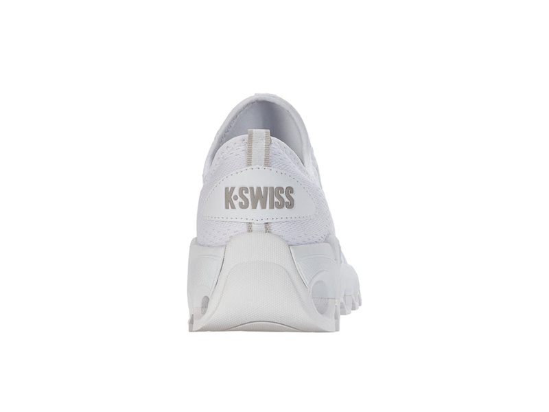 White / Grey K-Swiss TUBES SLIP-ON Women's Lifestyle Shoes | FDMER-5901