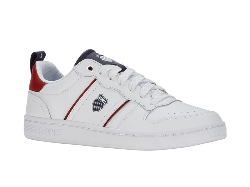 White / Navy K-Swiss LOZAN MATCH LTH Men's Lifestyle Shoes | AZEIM-8719