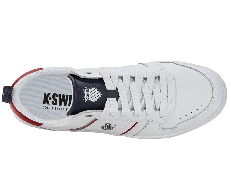 White / Navy K-Swiss LOZAN MATCH LTH Men's Lifestyle Shoes | AZEIM-8719