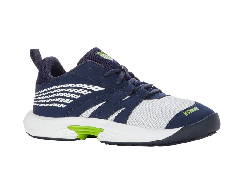 White / Navy / Light Green K-Swiss SPEEDTRAC Kids' Tennis | LFDPY-0893