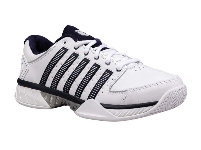 White / Navy / Silver K-Swiss HYPERCOURT EXPRESS LEATHER Men's Tennis | INUDC-2047