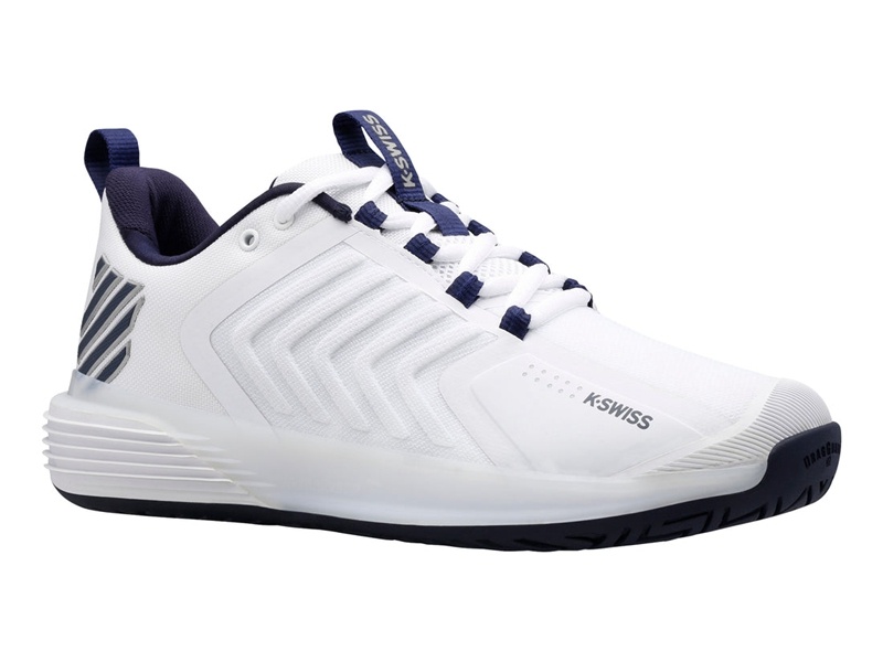 White / Navy / Silver K-Swiss ULTRASHOT 3 Men's Tennis | MZXPY-8250