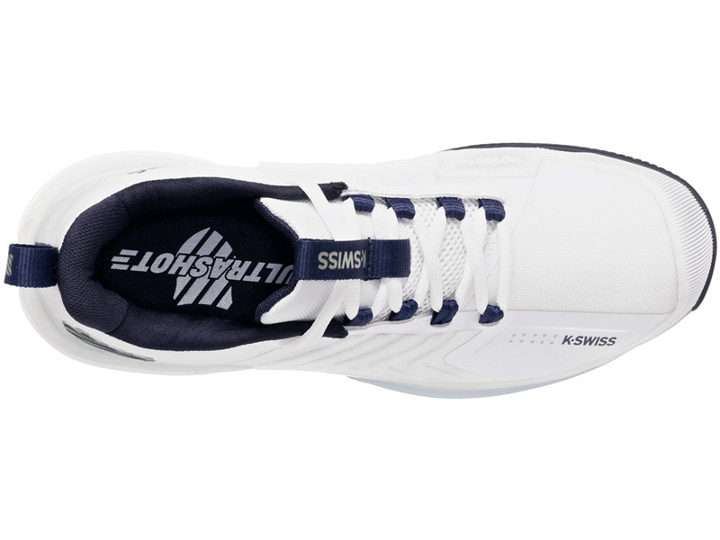 White / Navy / Silver K-Swiss ULTRASHOT 3 Men's Tennis | MZXPY-8250