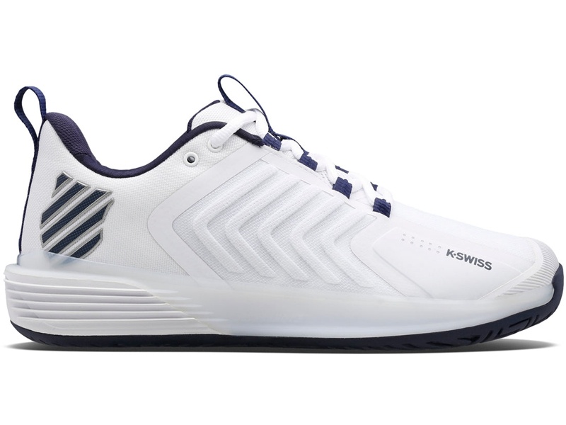 White / Navy / Silver K-Swiss ULTRASHOT 3 Men\'s Tennis | MZXPY-8250