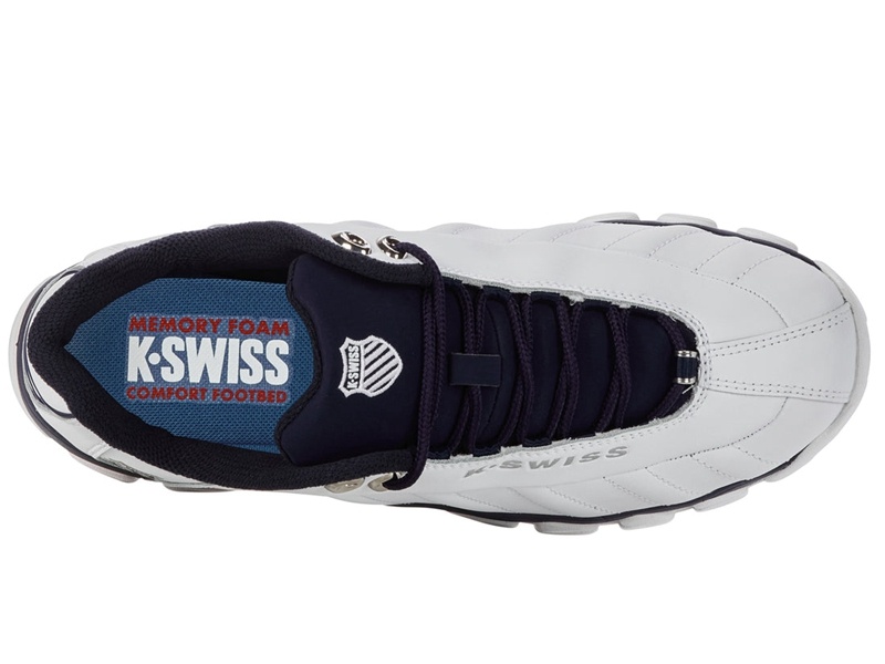 White / Navy / White K-Swiss ST329 CMF Men's Lifestyle Shoes | KZXIY-5347