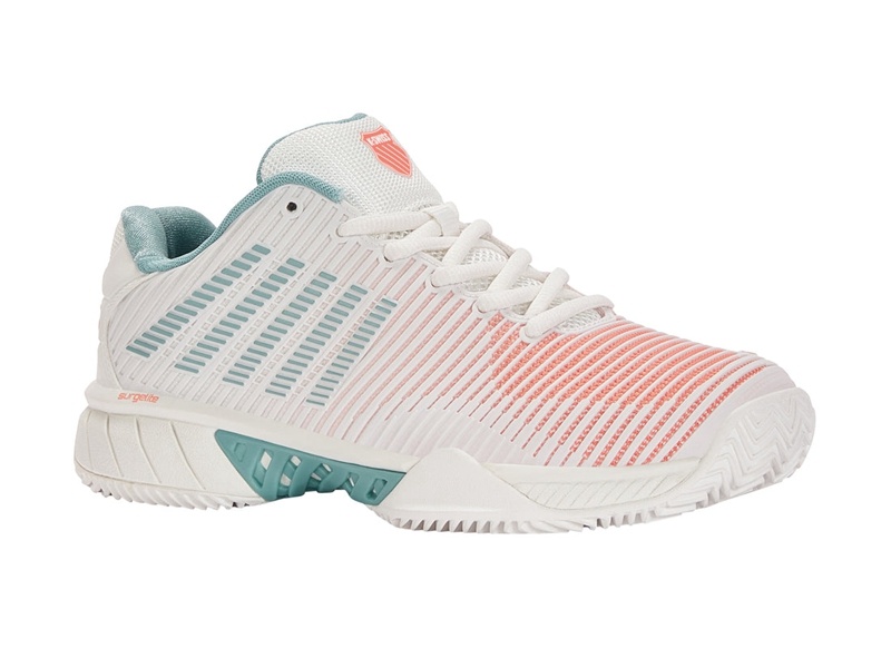 White / Pink / Blue K-Swiss HYPERCOURT EXPRESS 2 HB Women's Tennis | BNGOL-3861