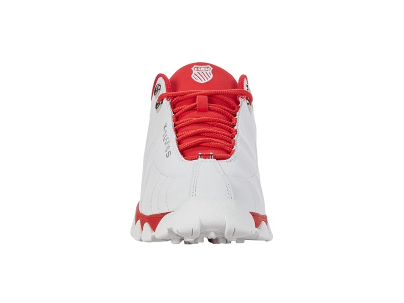 White / Red / White K-Swiss ST329 CMF Men's Lifestyle Shoes | IEAXF-0362